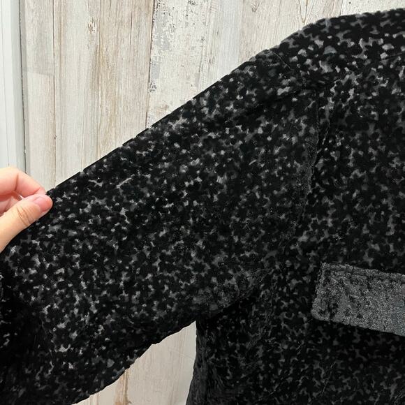 Lili Sidonio Molly Bracken Floral Velvet Burnout Button Up Shirt Whimsygoth S - Picture 3 of 7